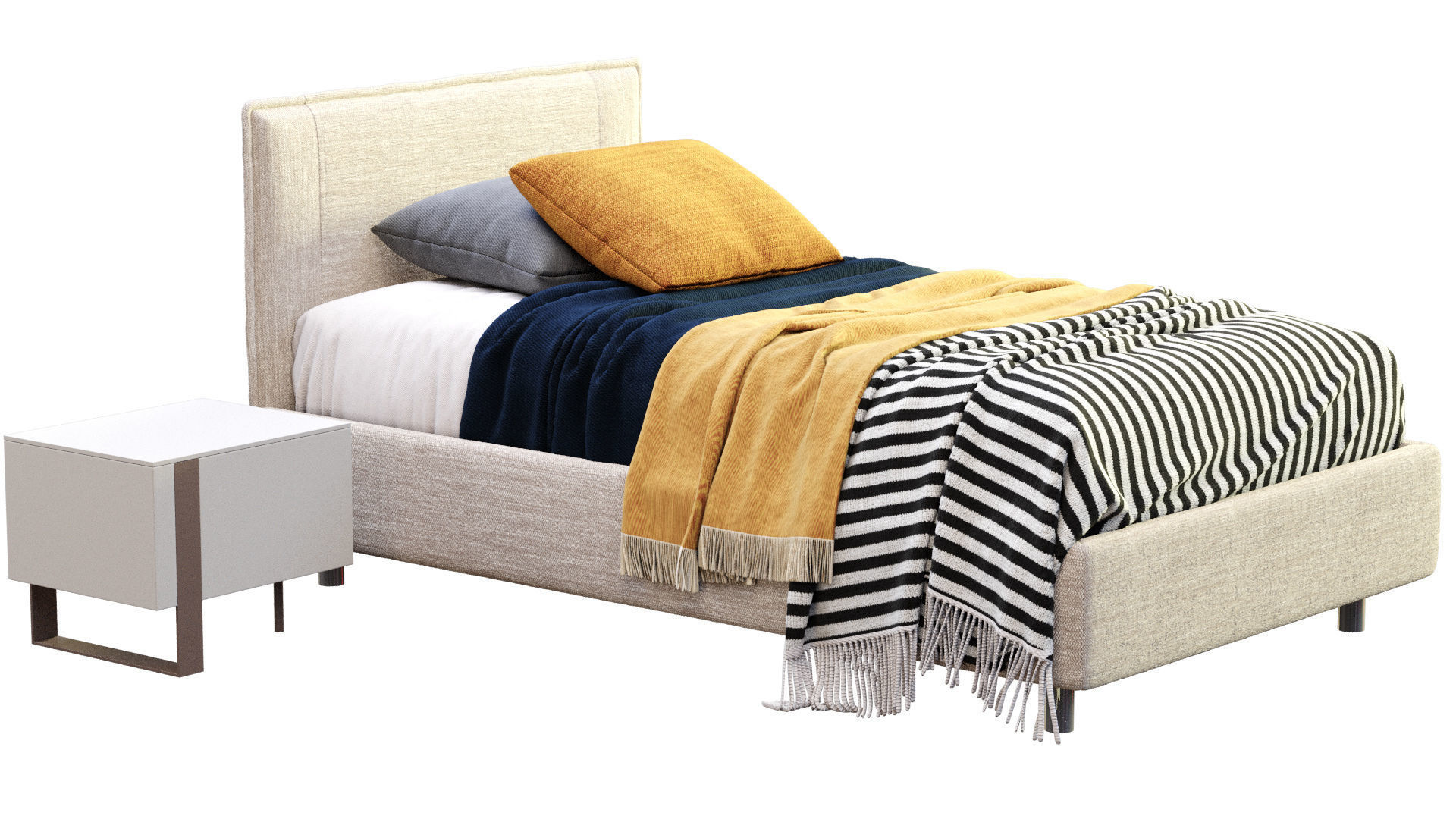 Paco Single Bed By Bonaldo   3D model_13