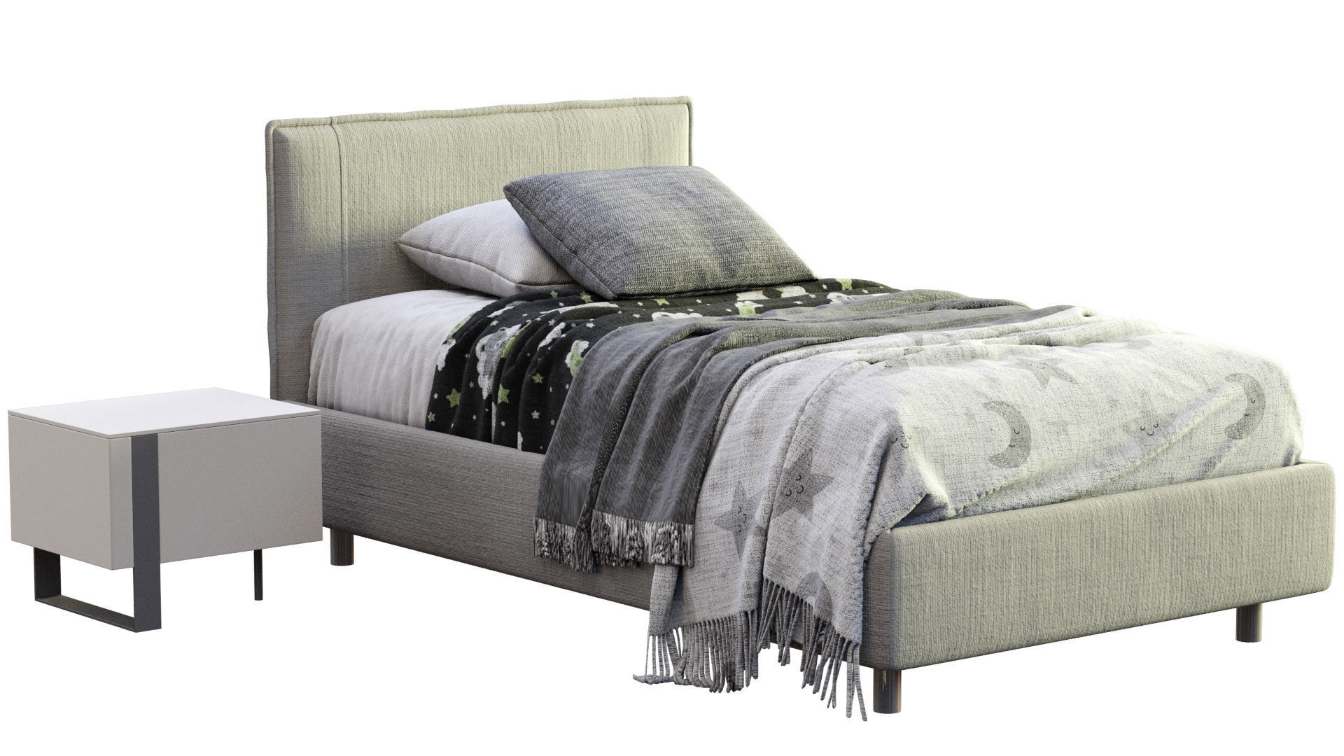 Paco Single Bed By Bonaldo   3D model_11