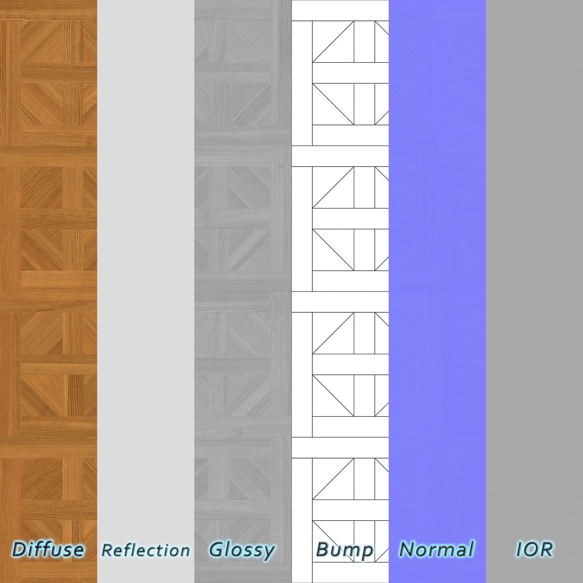 Parquet - Laminate - Wooden floor 3D model_1