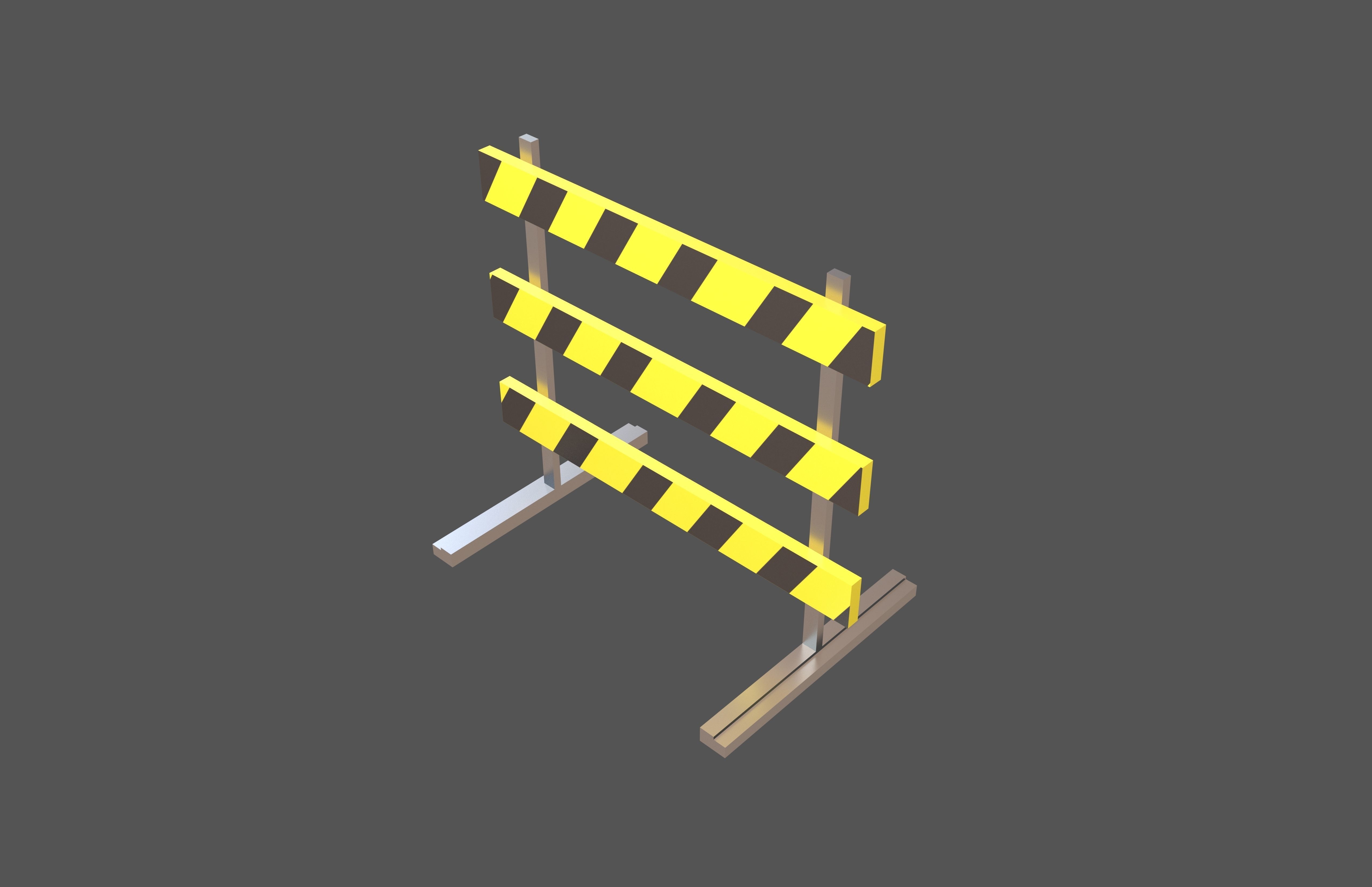 Road Barriers v2 002 Low-poly 3D model_3