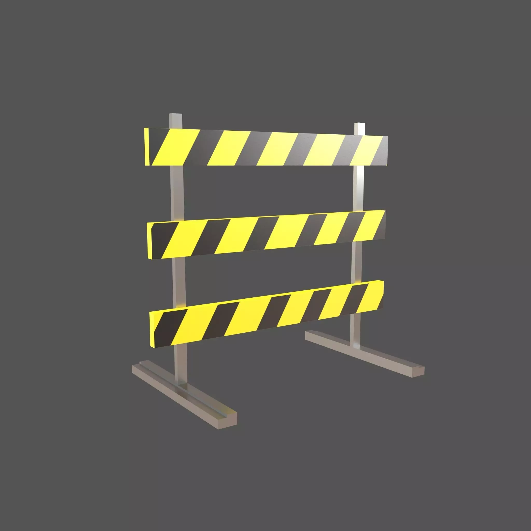 Road Barriers v2 002 Low-poly 3D model_0