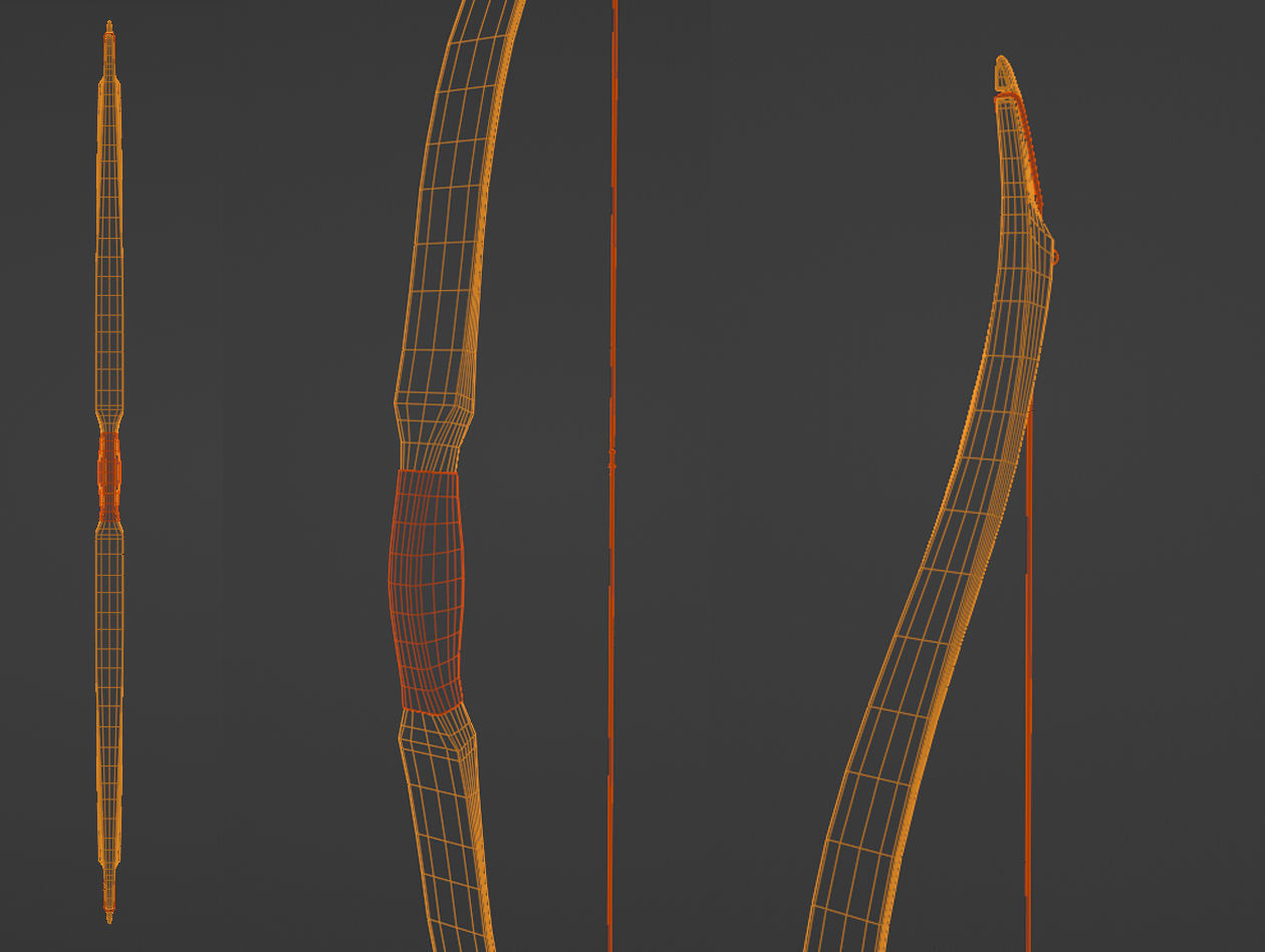 Traditional  Turkish bow with arrow 3D model 3D model_10