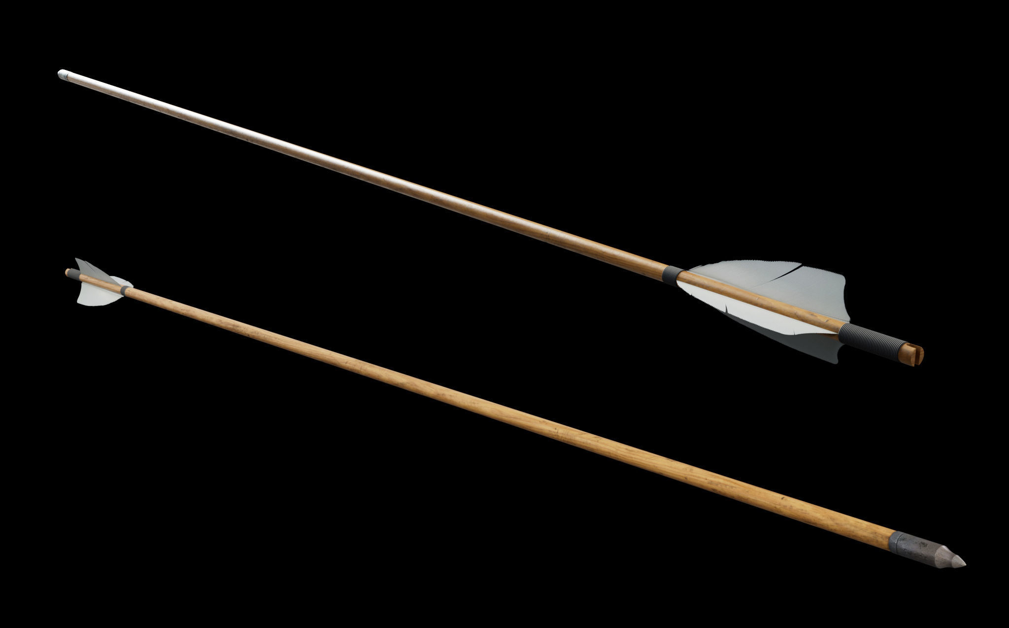 Traditional  Turkish bow with arrow 3D model 3D model_12