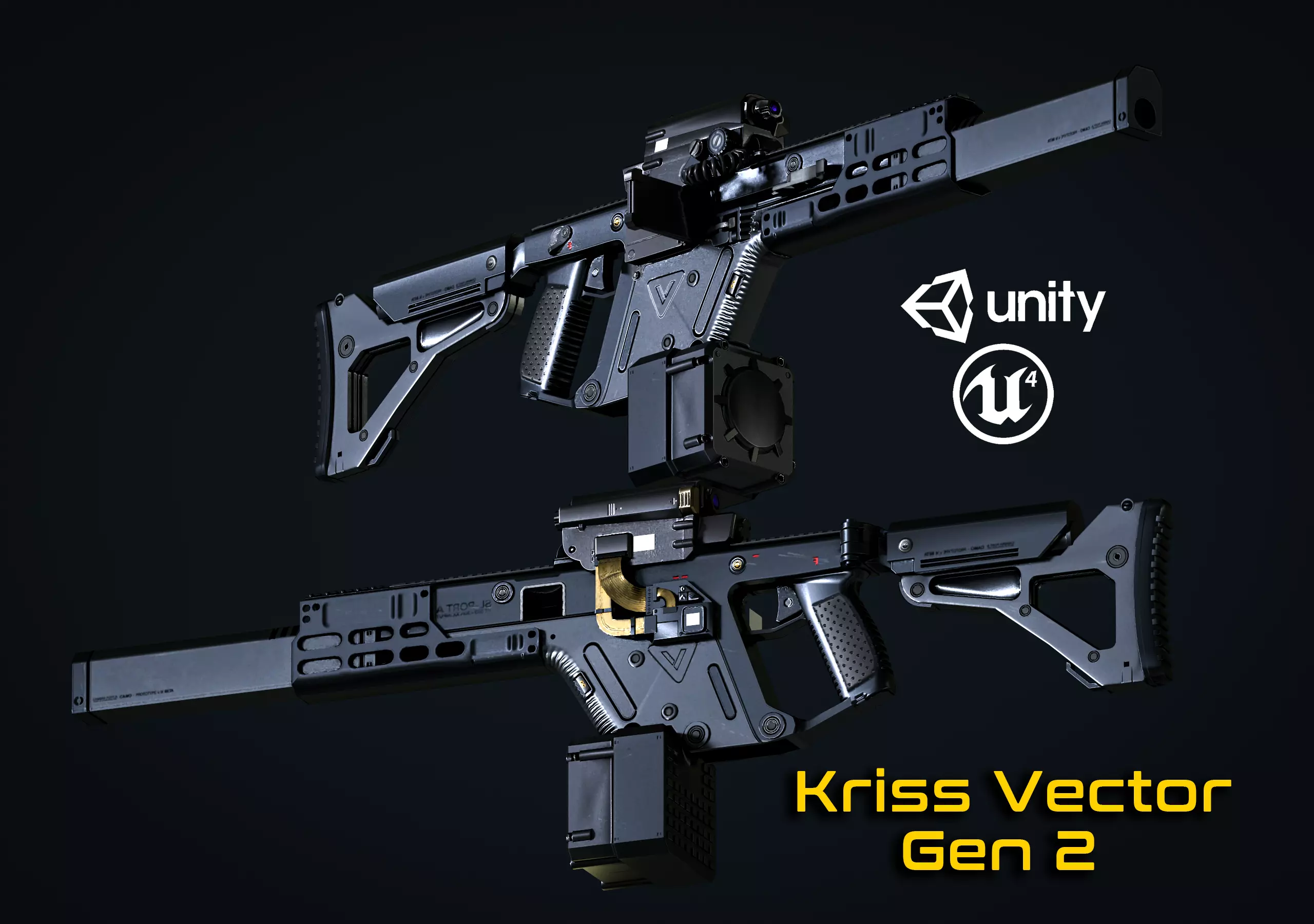 Kriss Vector Gen 2 Game ready model Low-poly 3D model_0
