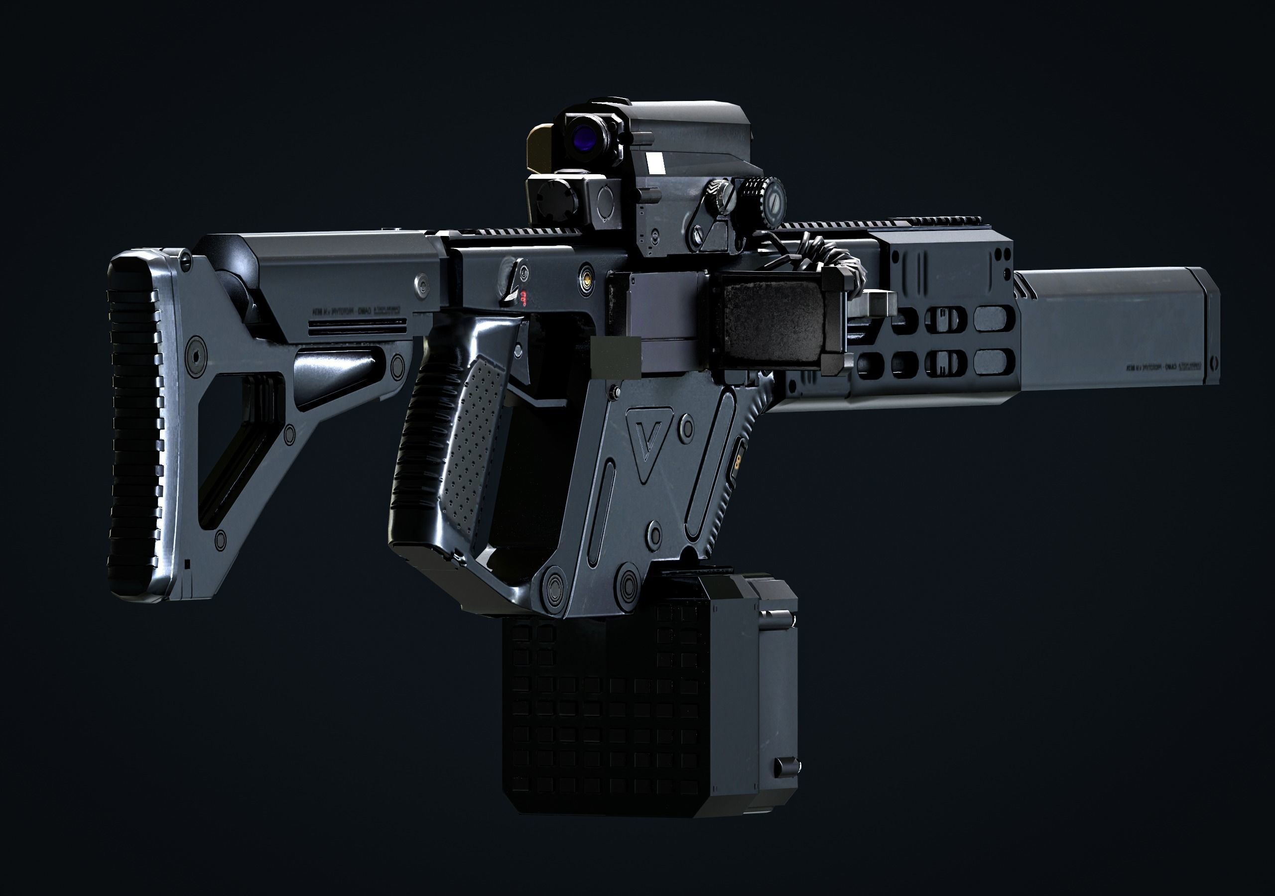 Kriss Vector Gen 2 Game ready model Low-poly 3D model_3