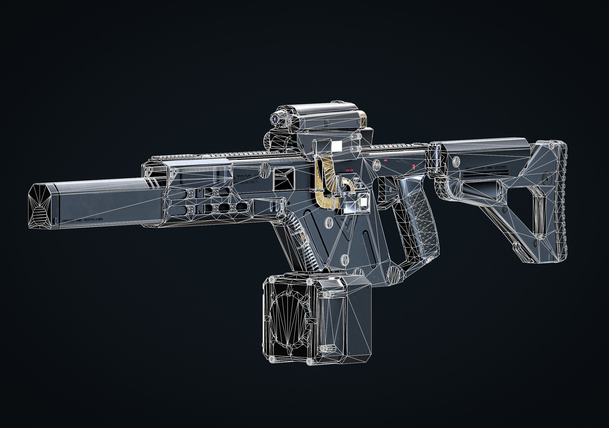 Kriss Vector Gen 2 Game ready model Low-poly 3D model_5