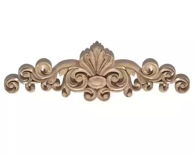 Cartouche-002 decorative moldings - ornate scroll design 3D model