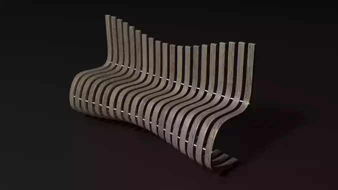 Modern design wooden bench