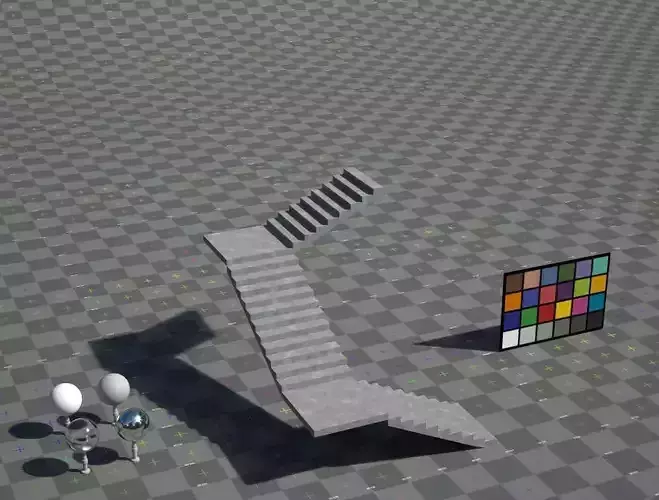 Concrete Stair case - Stack Low-poly 3D model Low-poly 3D model