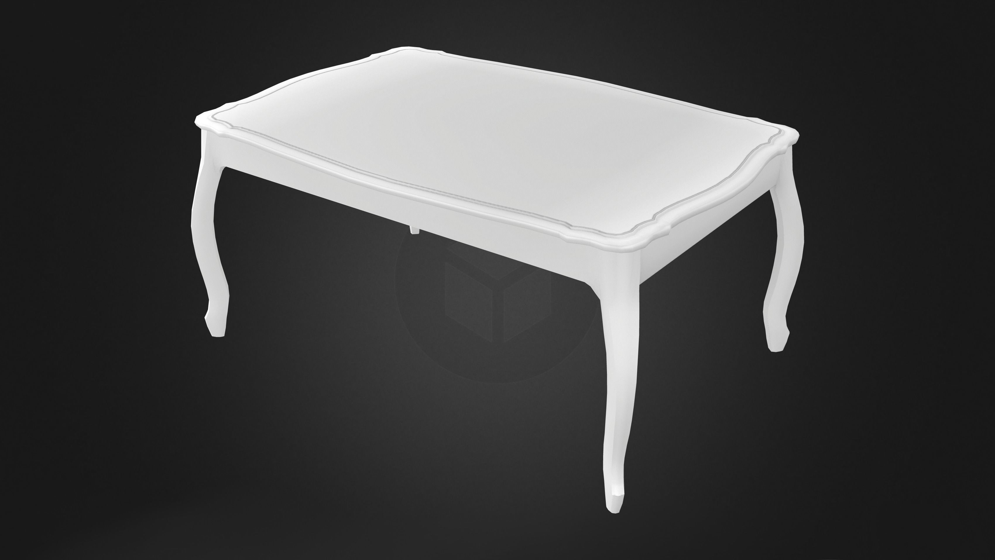 Bergere Style Table Low-poly 3D model_8
