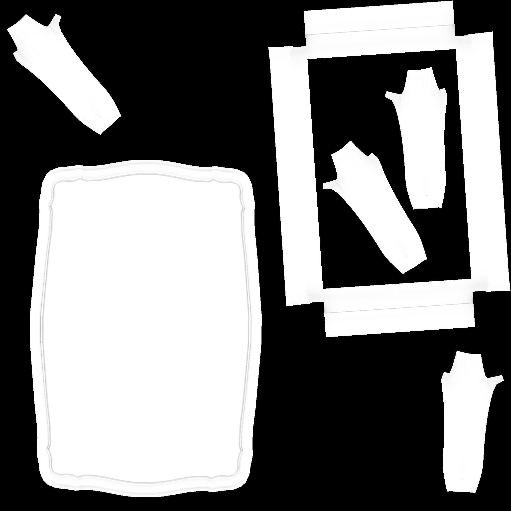 Bergere Style Table Low-poly 3D model_12