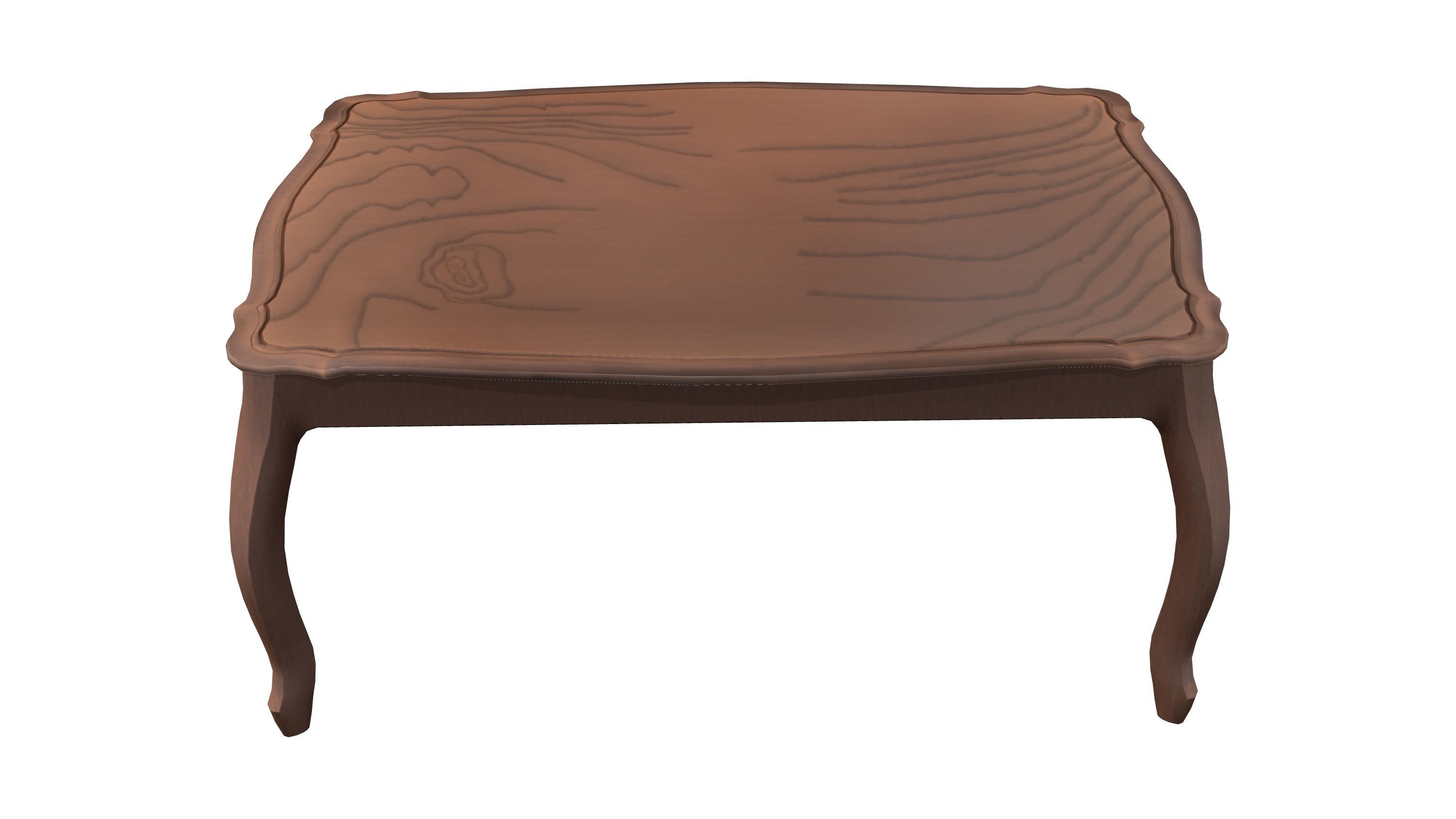 Bergere Style Table Low-poly 3D model_2