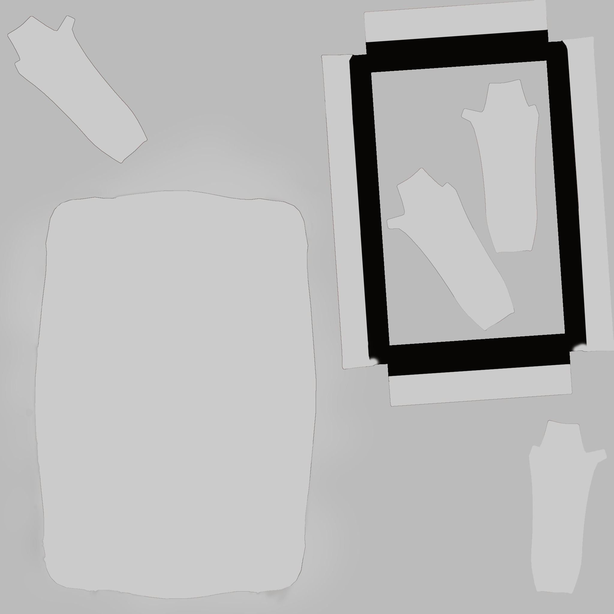 Bergere Style Table Low-poly 3D model_11