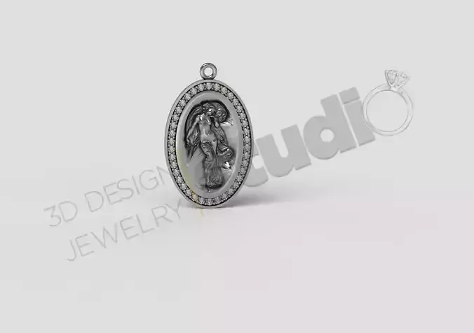 Highly detailed Women body pendant 3d model