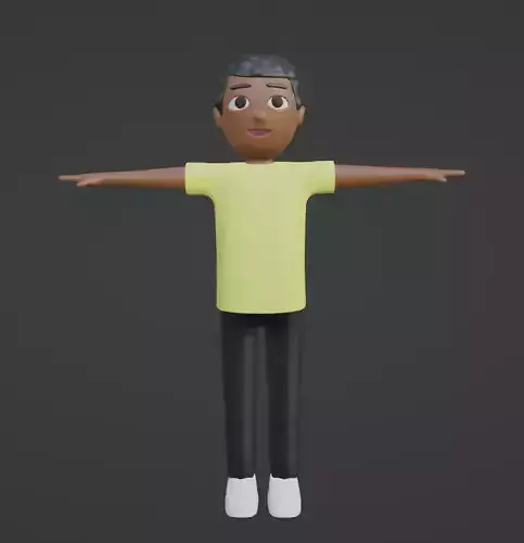 Stylized t pose character 