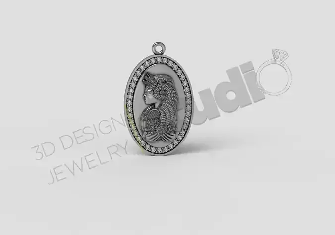 Highly detailed Female goddess body pendant 3d model