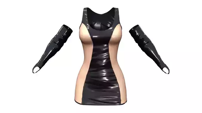 Leather Lingerie Dress