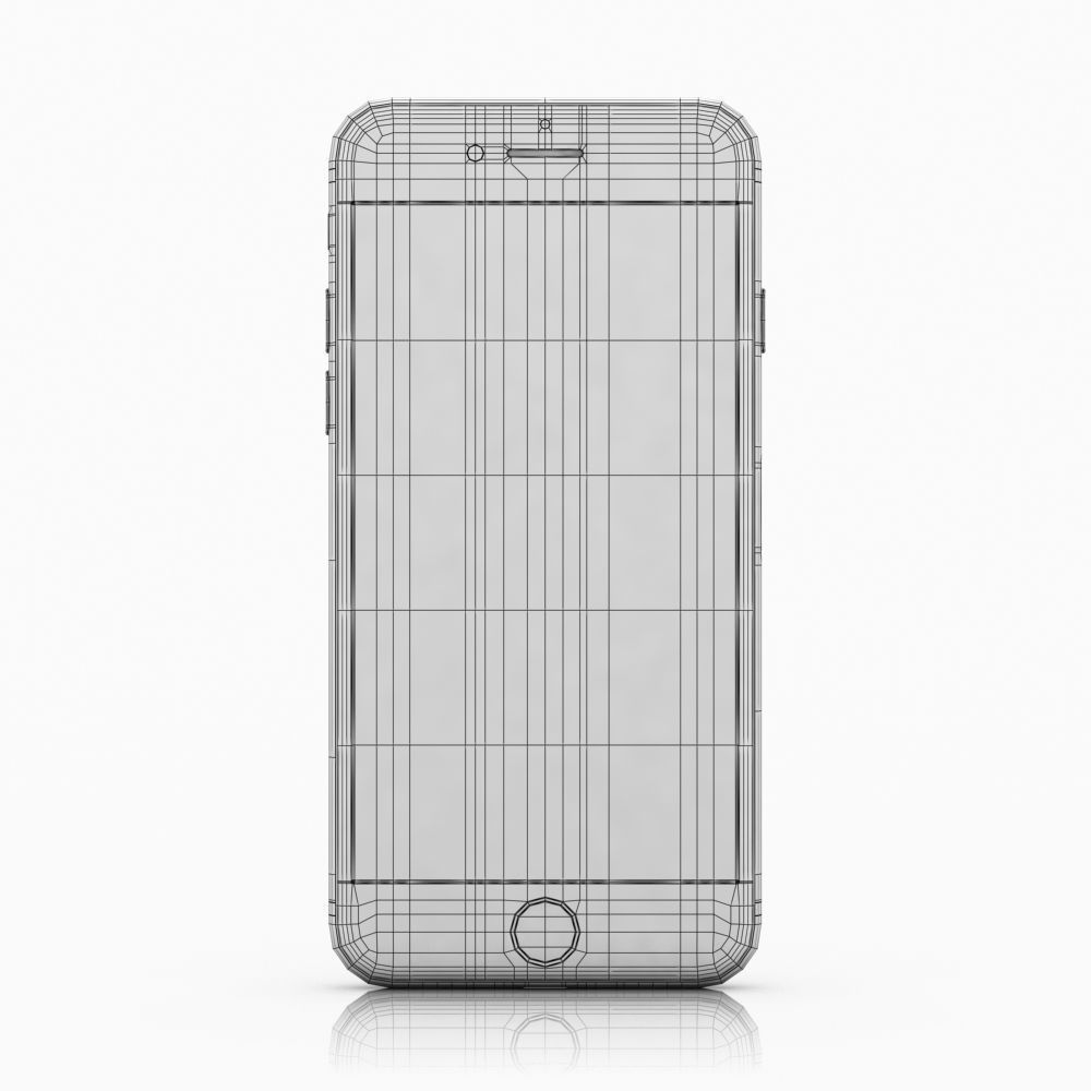 Apple iPhone SE 2022 Starlight Low-poly 3D model_14