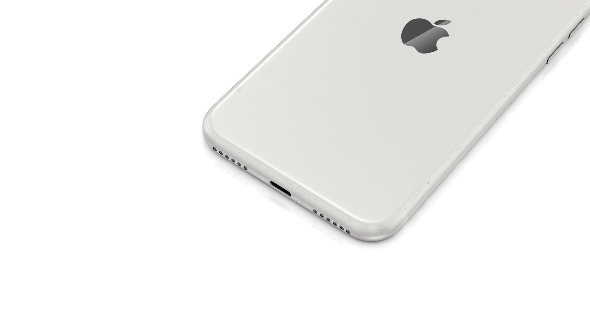 Apple iPhone SE 2022 Starlight Low-poly 3D model_11