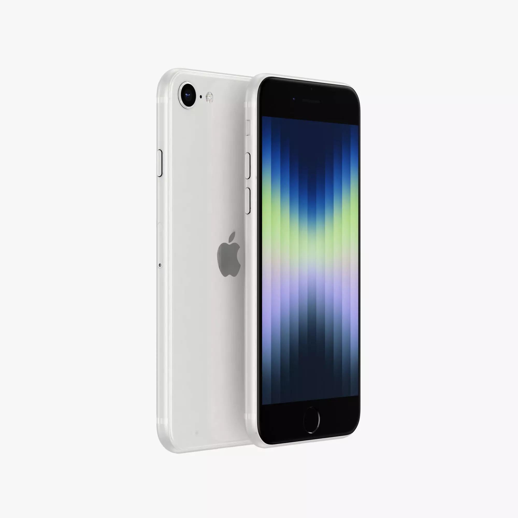 Apple iPhone SE 2022 Starlight Low-poly 3D model_0