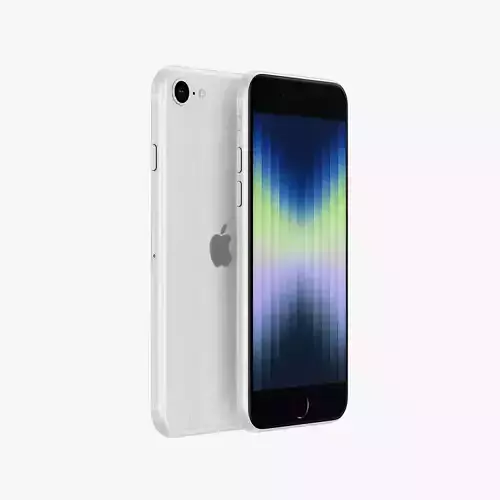Apple iPhone SE 2022 Starlight Low-poly 3D model