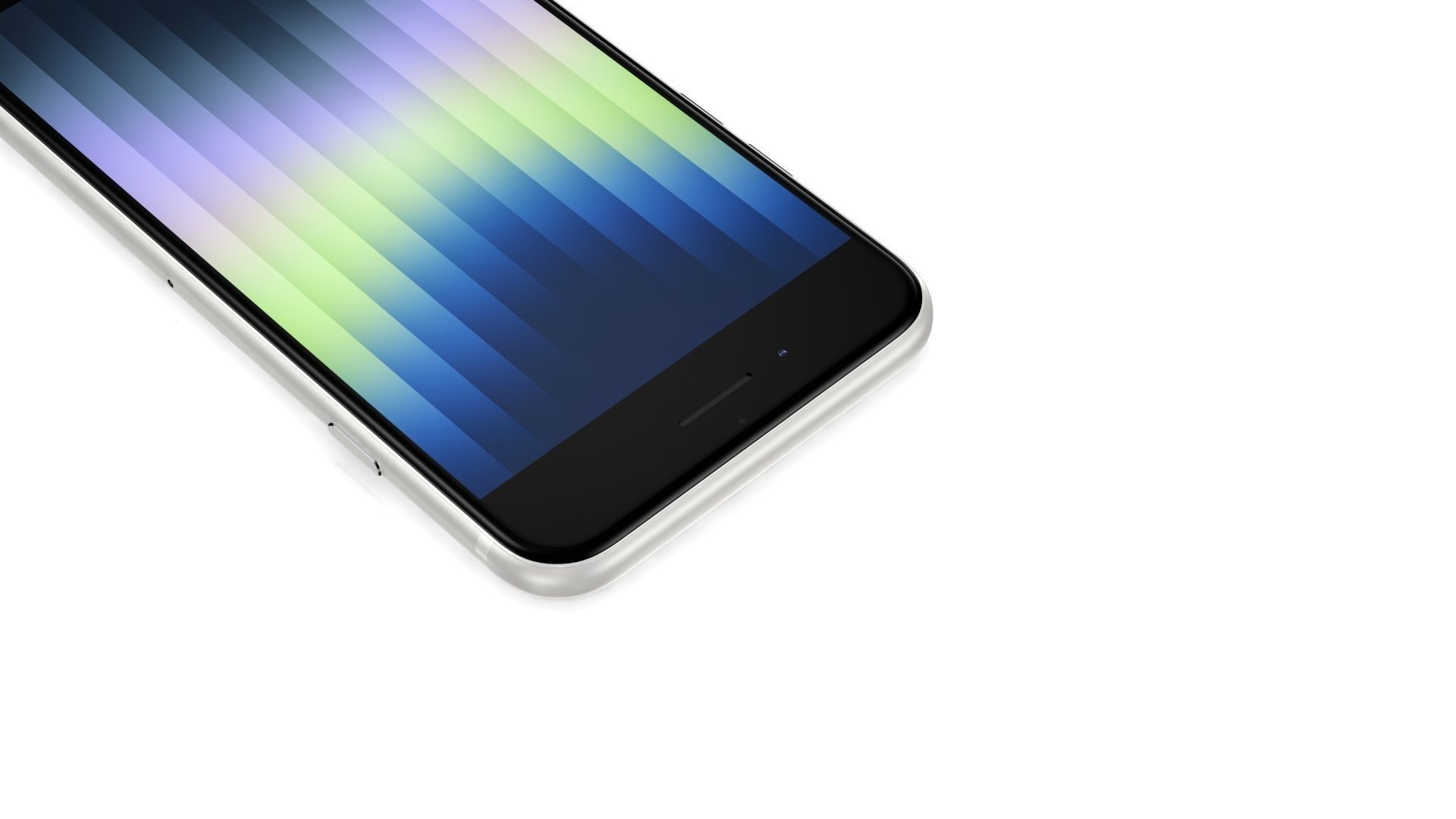 Apple iPhone SE 2022 Starlight Low-poly 3D model_12