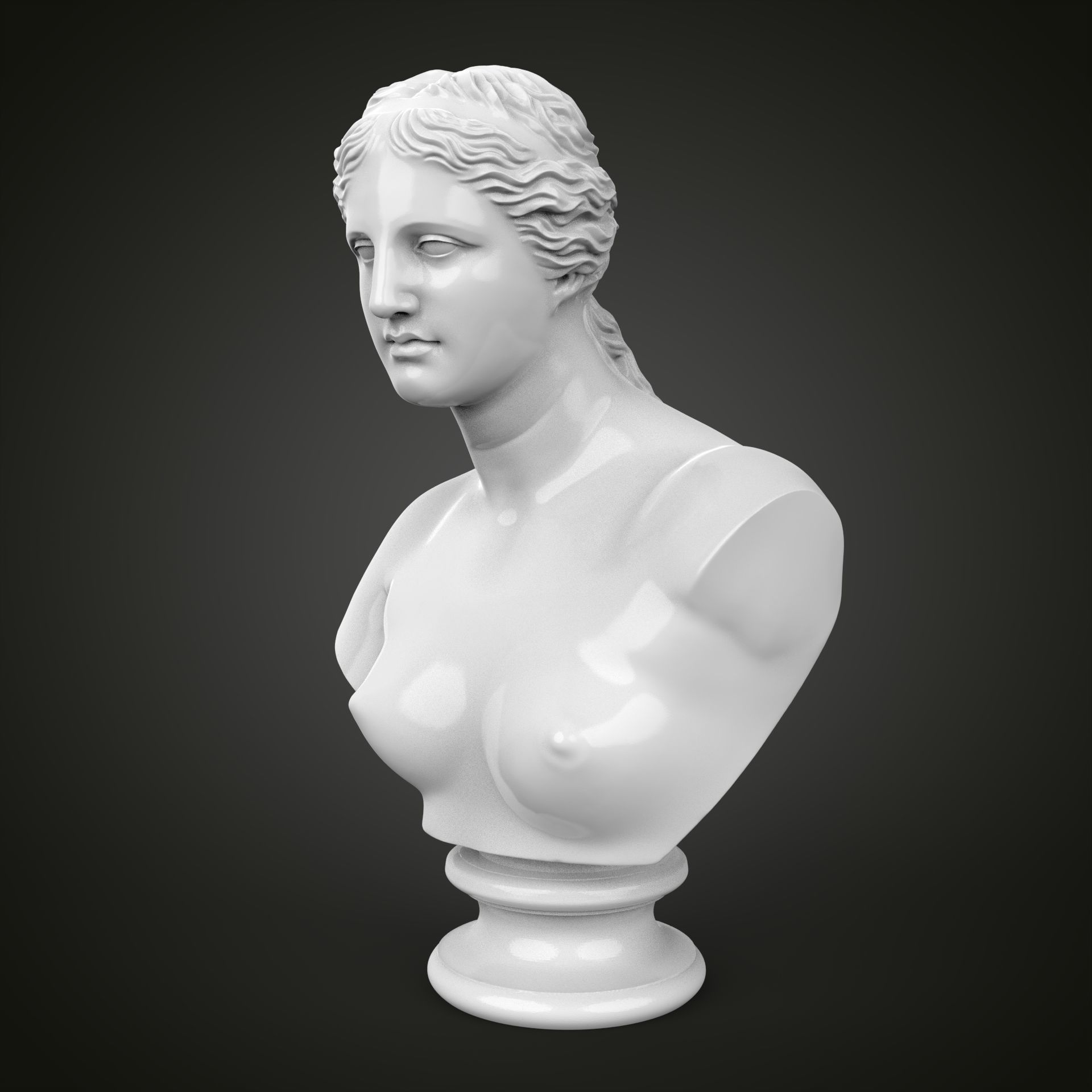 Venus de Milo bust 3D print model_1