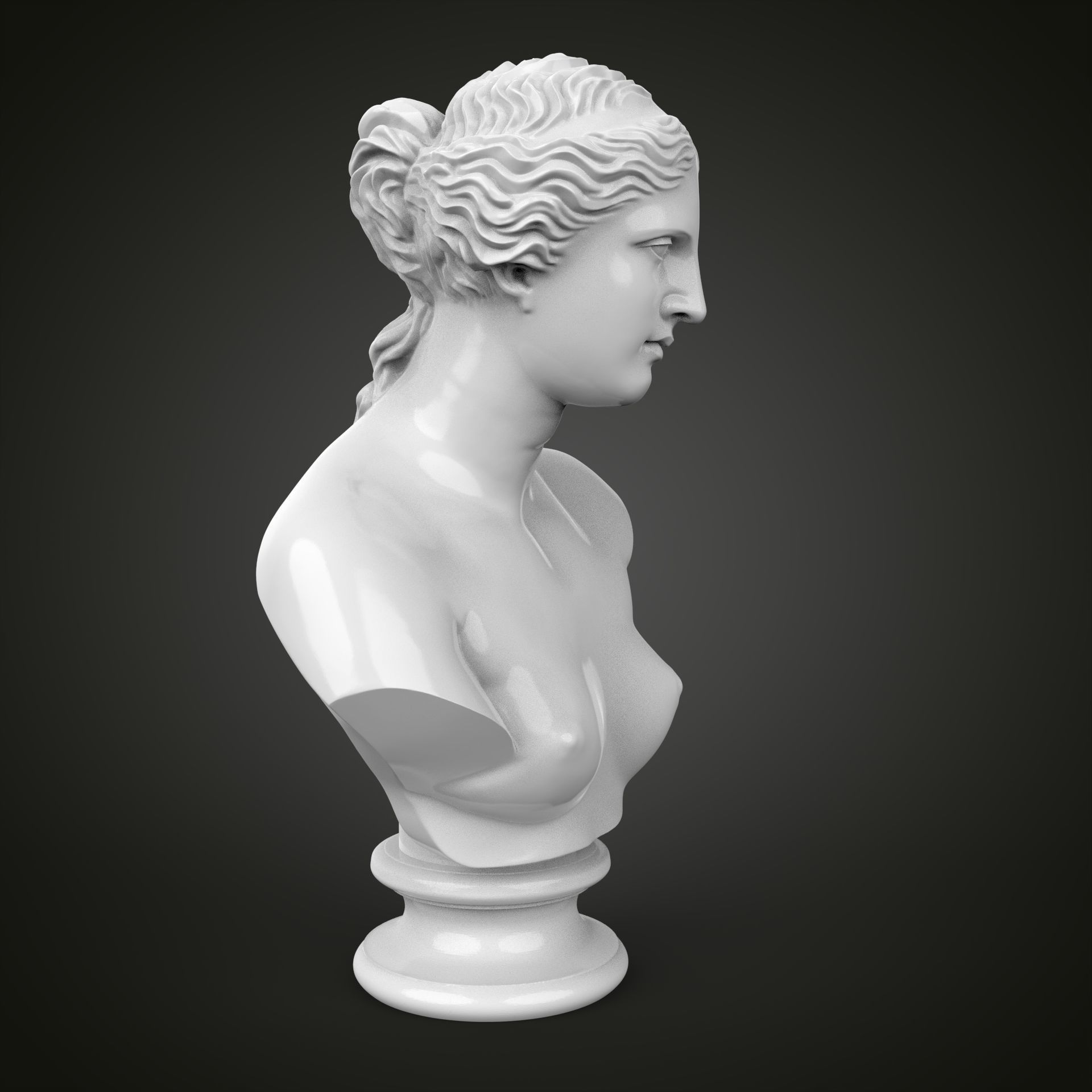 Venus de Milo bust 3D print model_6
