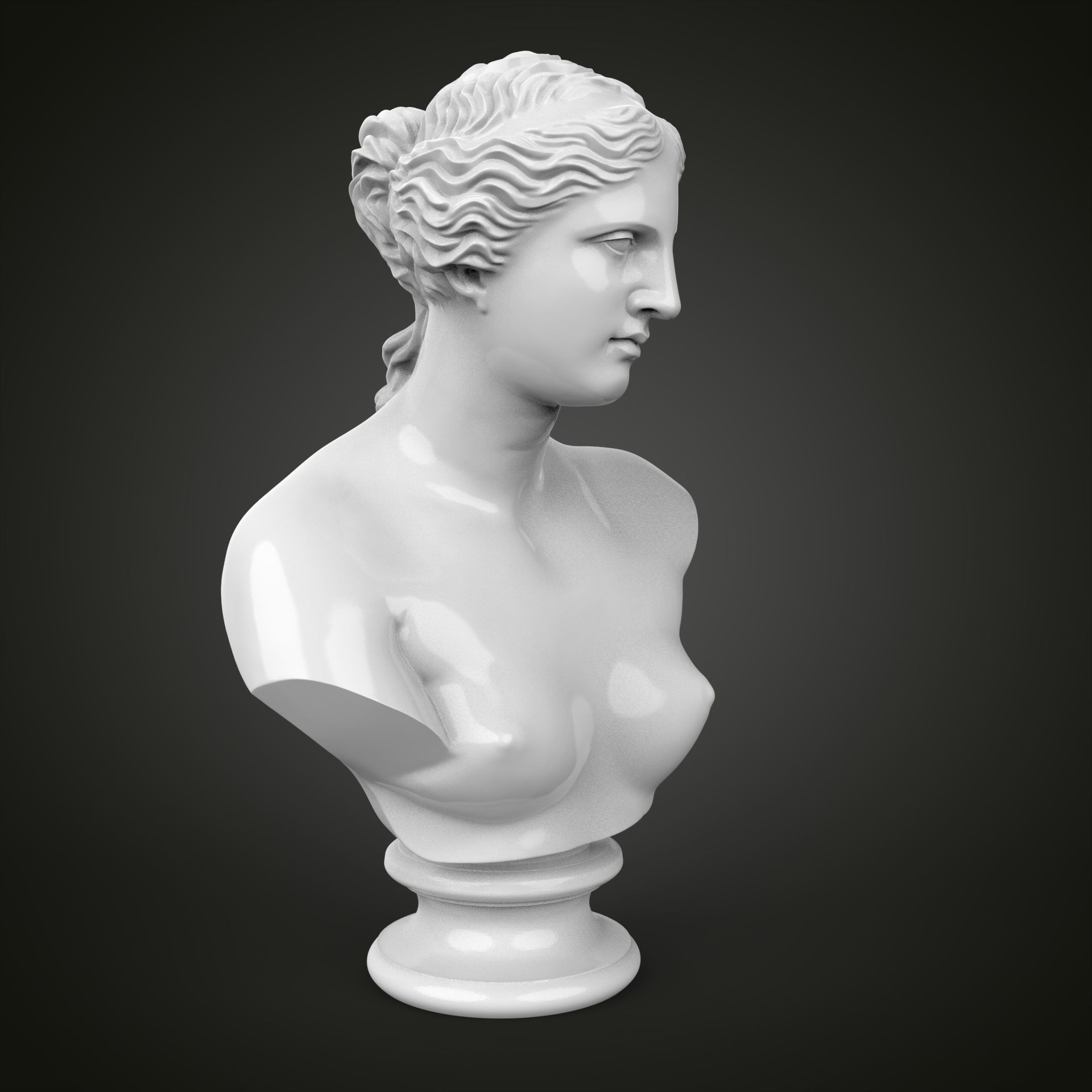 Venus de Milo bust 3D print model_7
