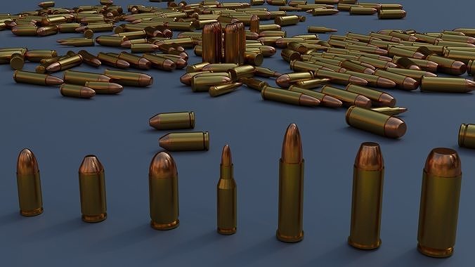 Ammunition bullet shells Free low-poly 3D model
