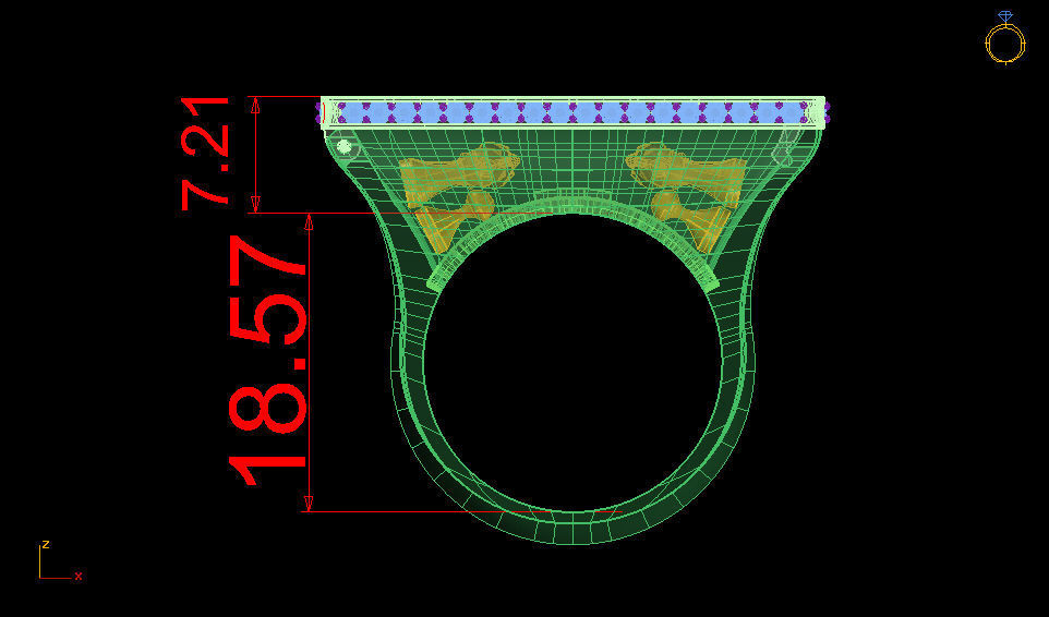 chess ring functional 3D print model_2