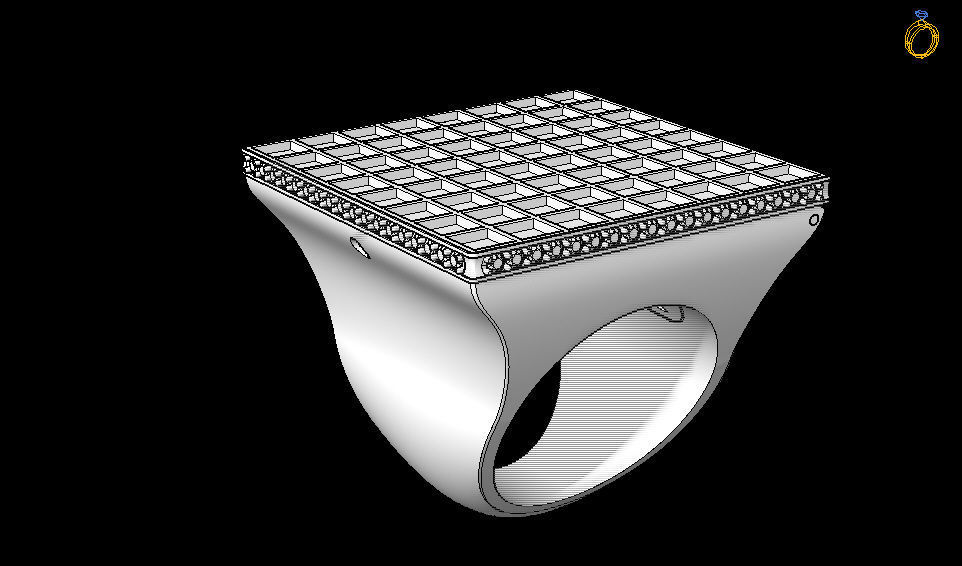 chess ring functional 3D print model_10