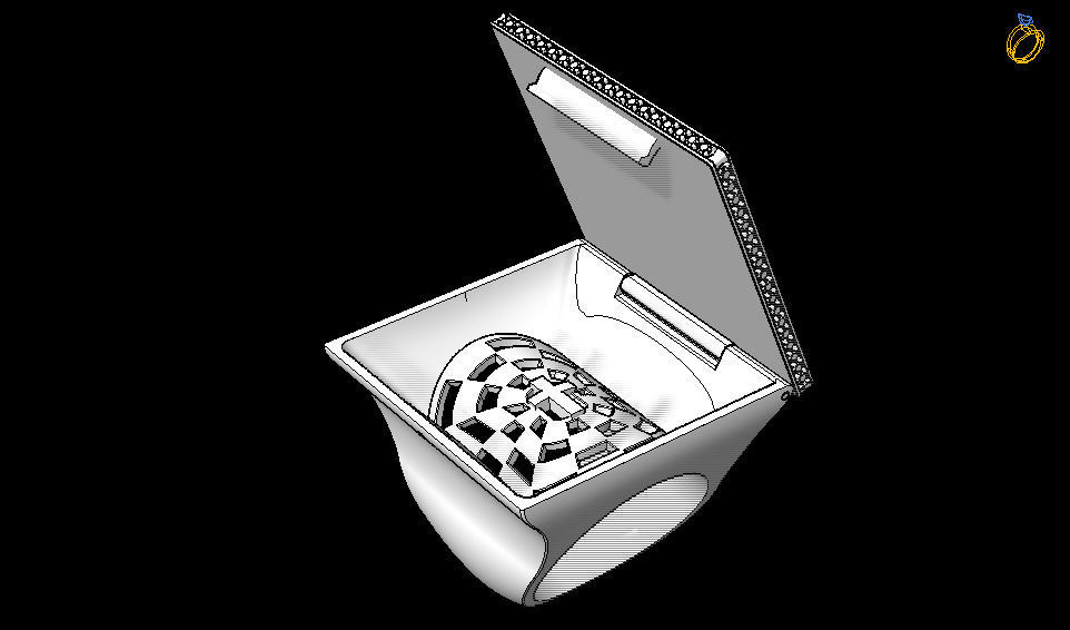 chess ring functional 3D print model_11