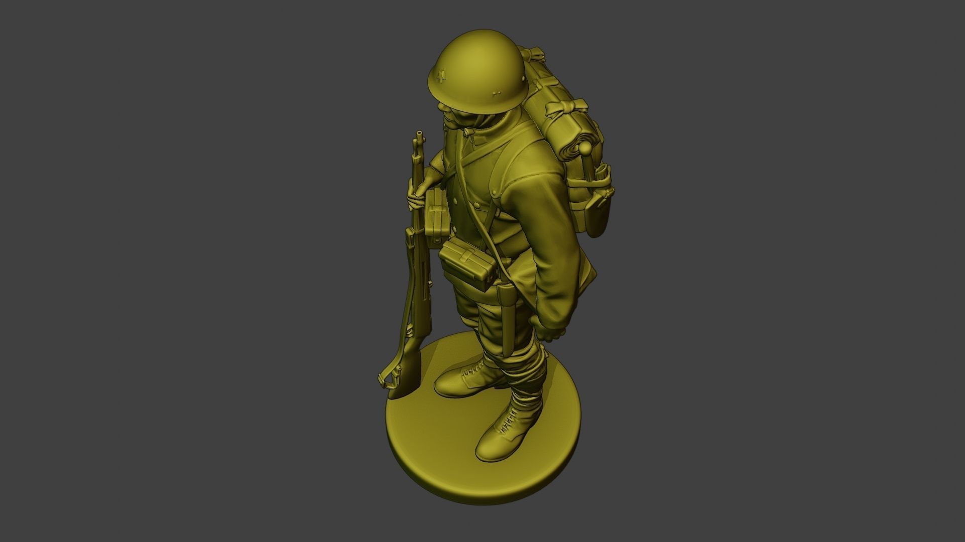 Japanese soldier ww2 Attention4 J1 3D print model_9