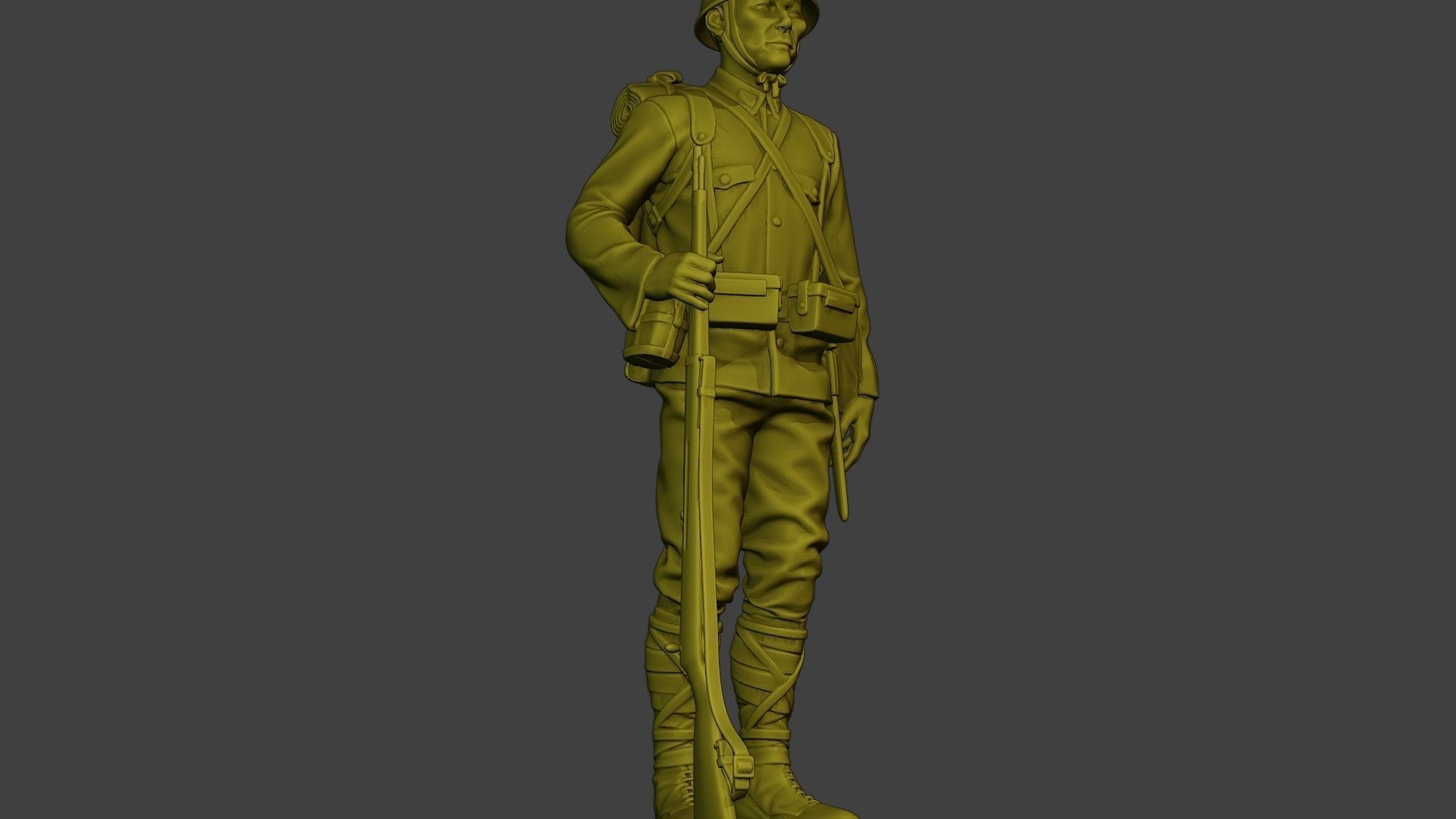 Japanese soldier ww2 Attention4 J1 3D print model_6