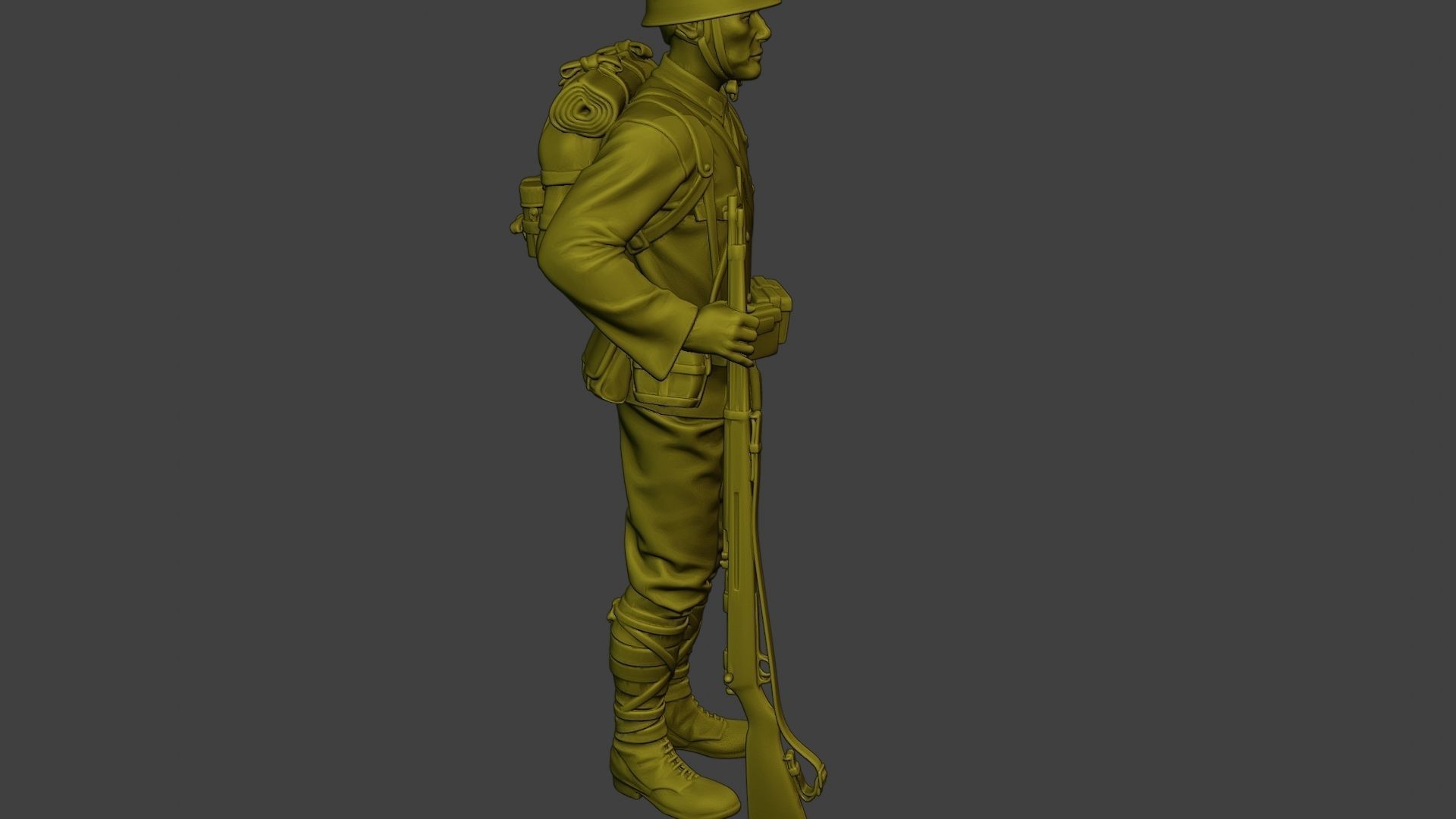 Japanese soldier ww2 Attention4 J1 3D print model_20