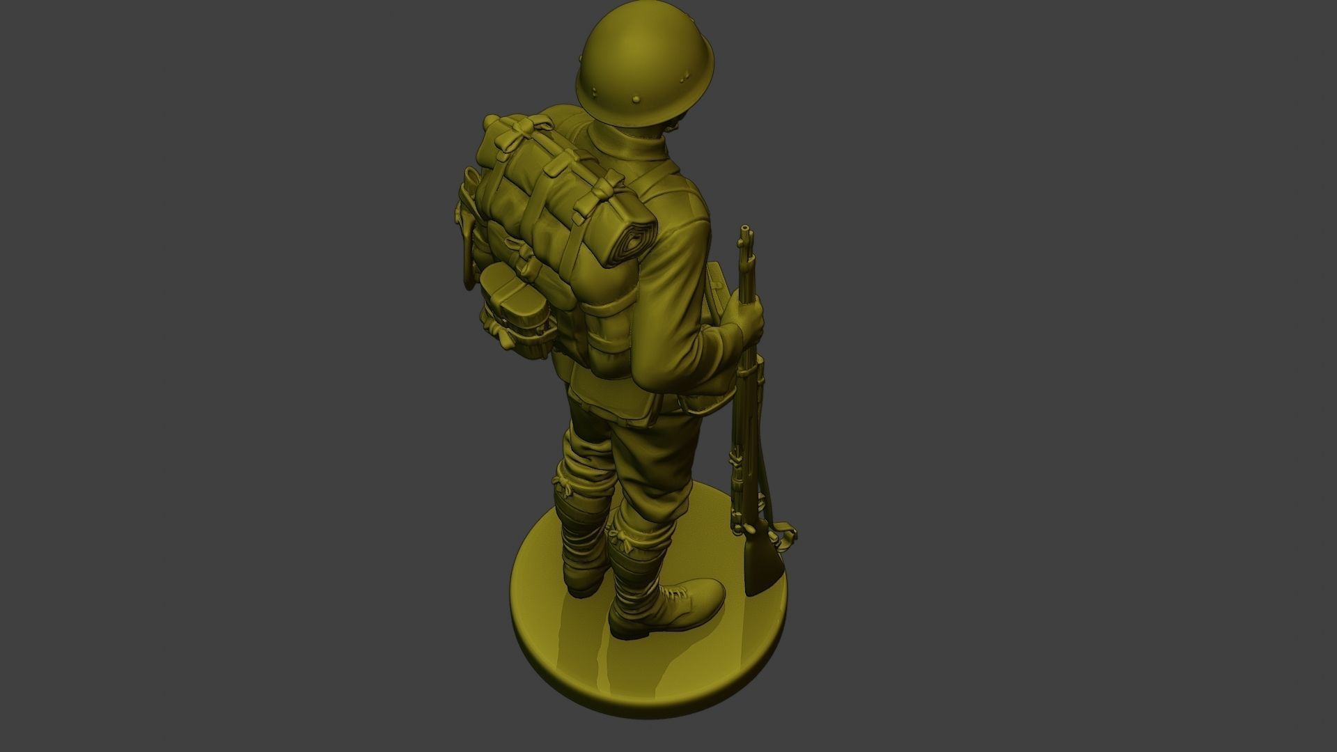 Japanese soldier ww2 Attention4 J1 3D print model_19