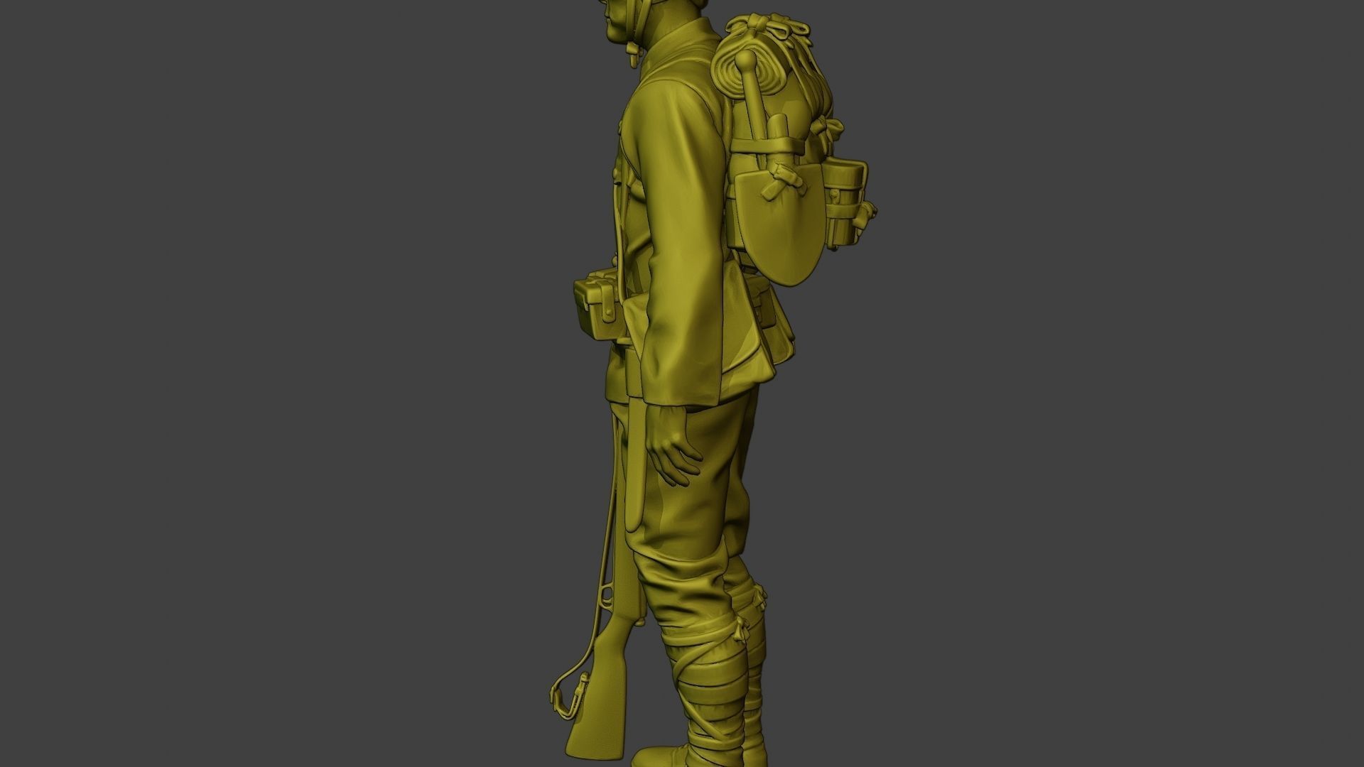 Japanese soldier ww2 Attention4 J1 3D print model_24