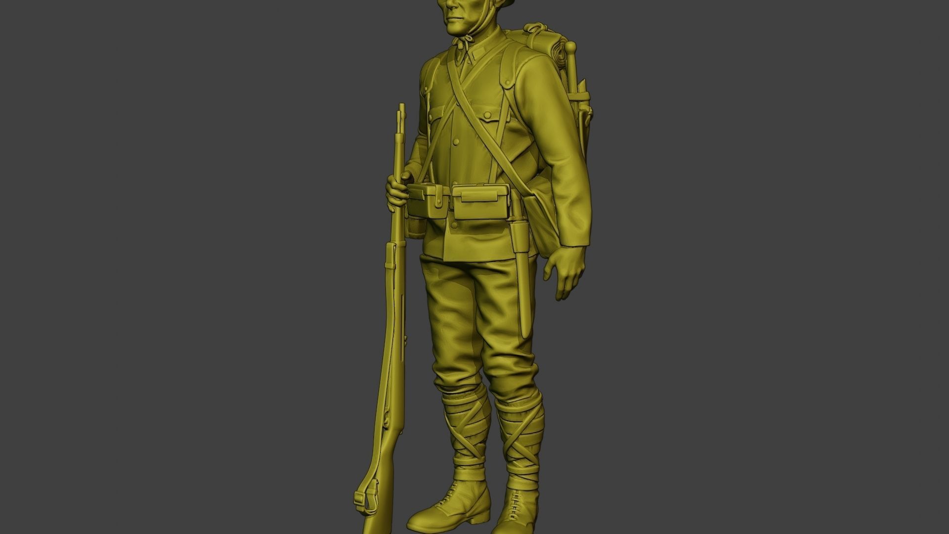 Japanese soldier ww2 Attention4 J1 3D print model_21
