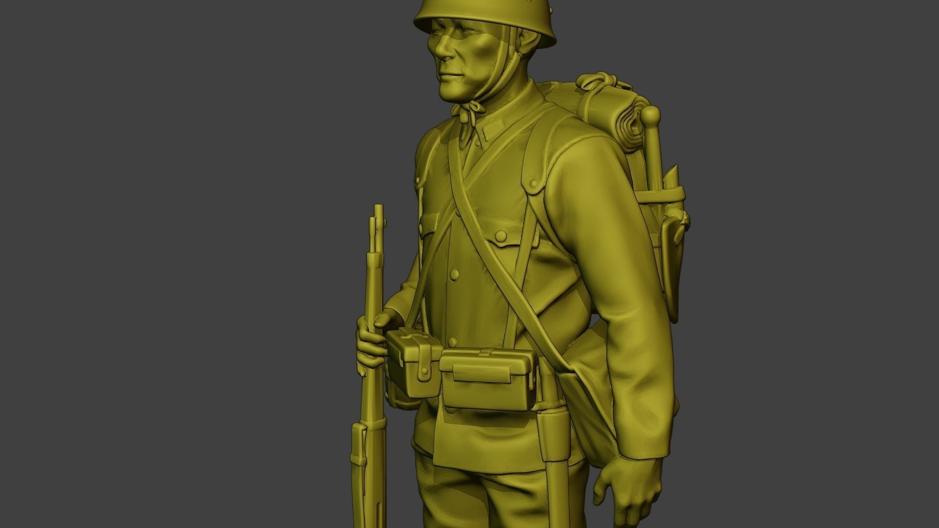 Japanese soldier ww2 Attention4 J1 3D print model_16