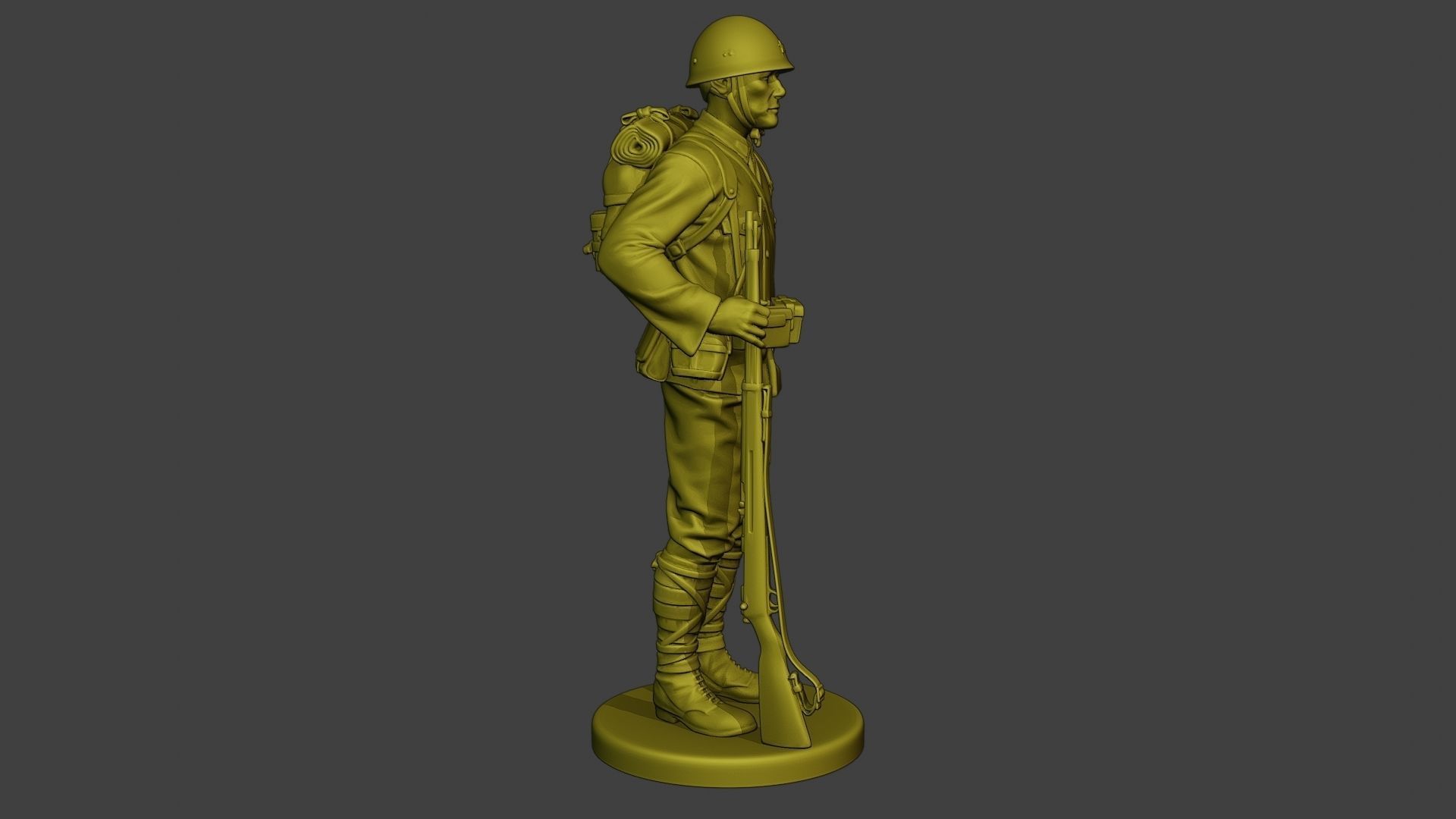 Japanese soldier ww2 Attention4 J1 3D print model_15