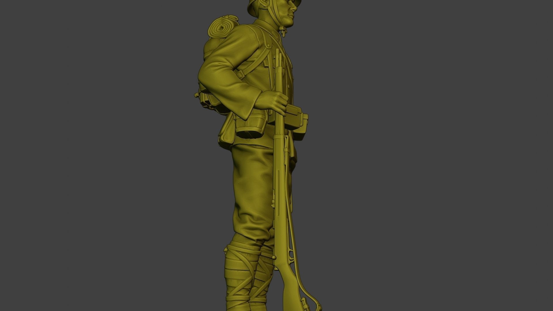 Japanese soldier ww2 Attention4 J1 3D print model_18