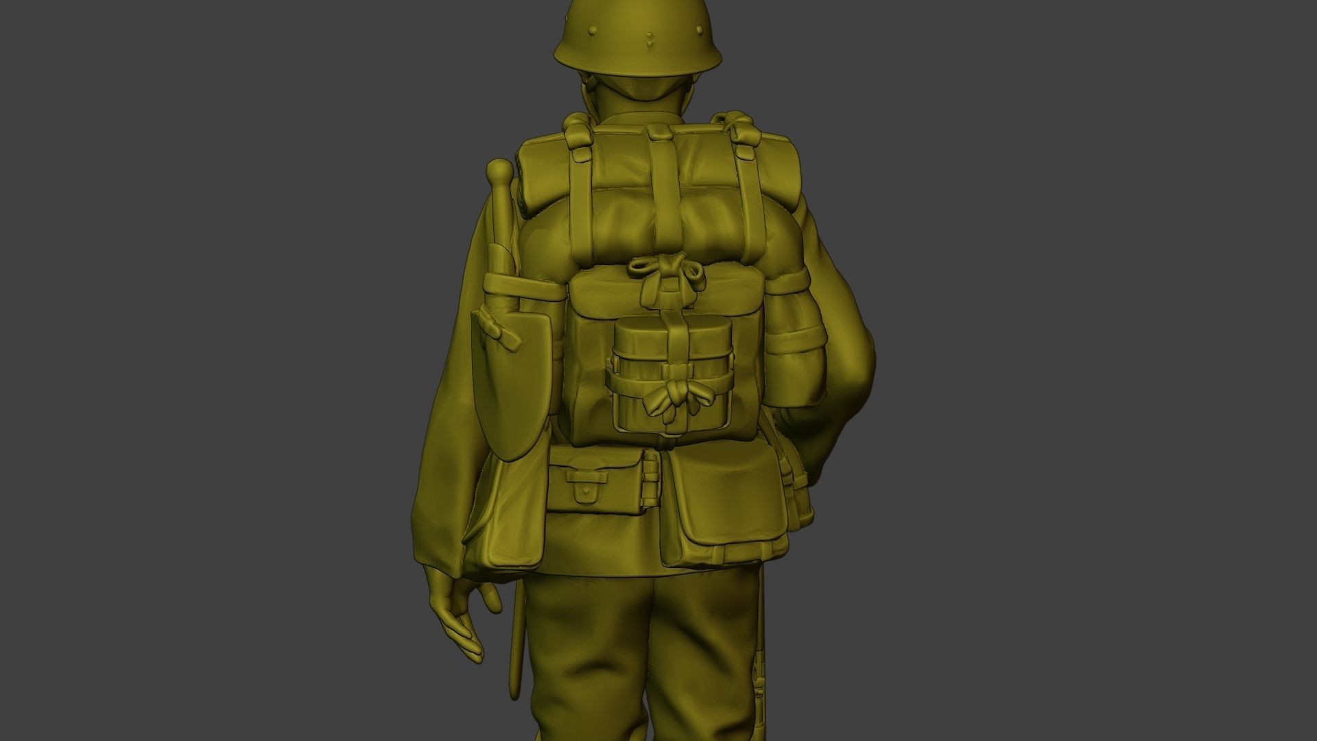 Japanese soldier ww2 Attention4 J1 3D print model_27