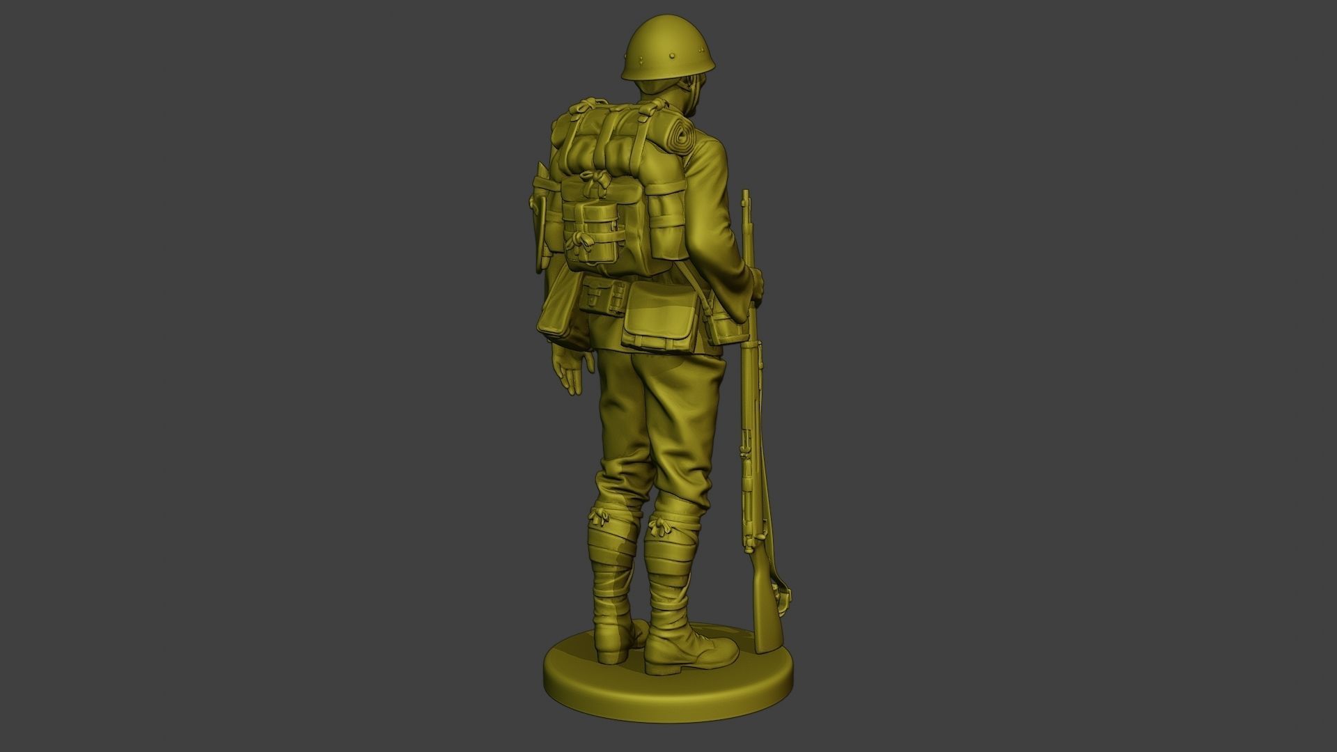 Japanese soldier ww2 Attention4 J1 3D print model_31