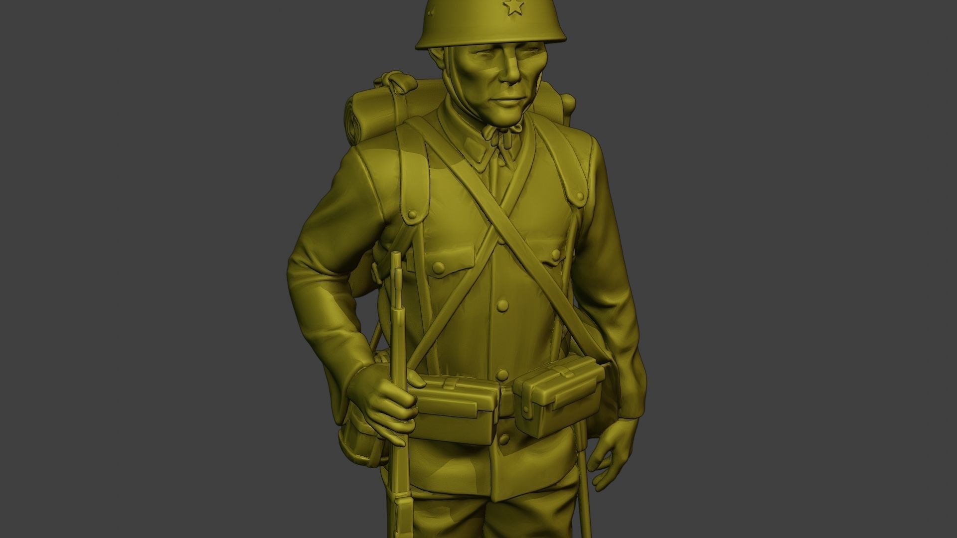 Japanese soldier ww2 Attention4 J1 3D print model_23
