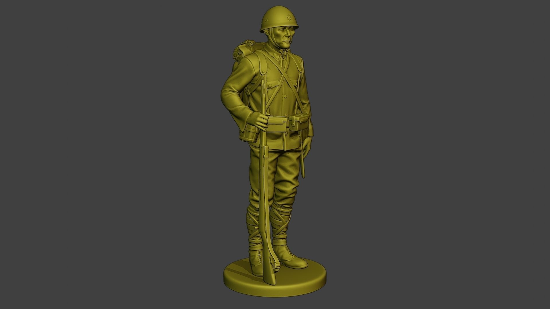 Japanese soldier ww2 Attention4 J1 3D print model_10