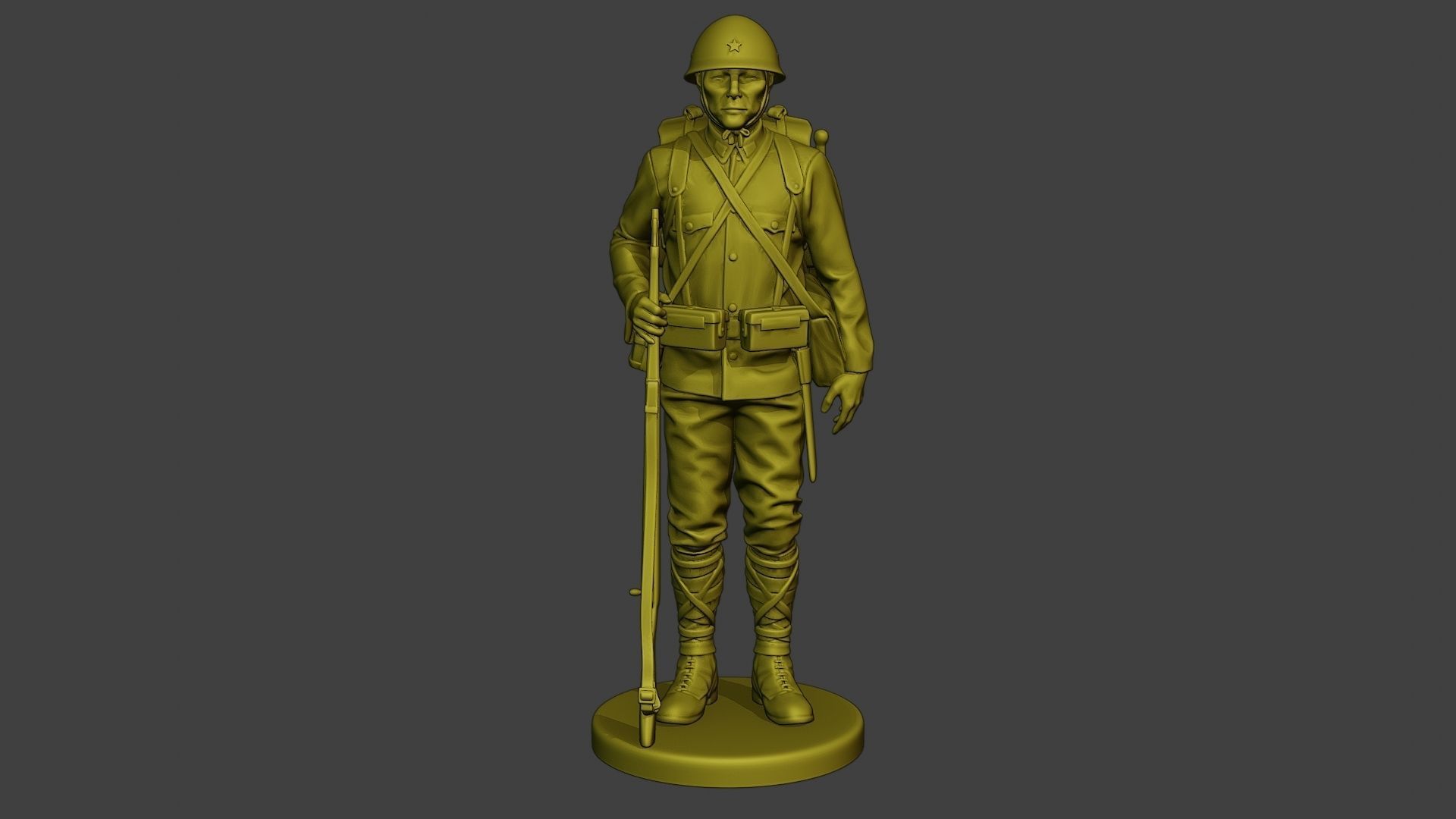 Japanese soldier ww2 Attention4 J1 3D print model_4