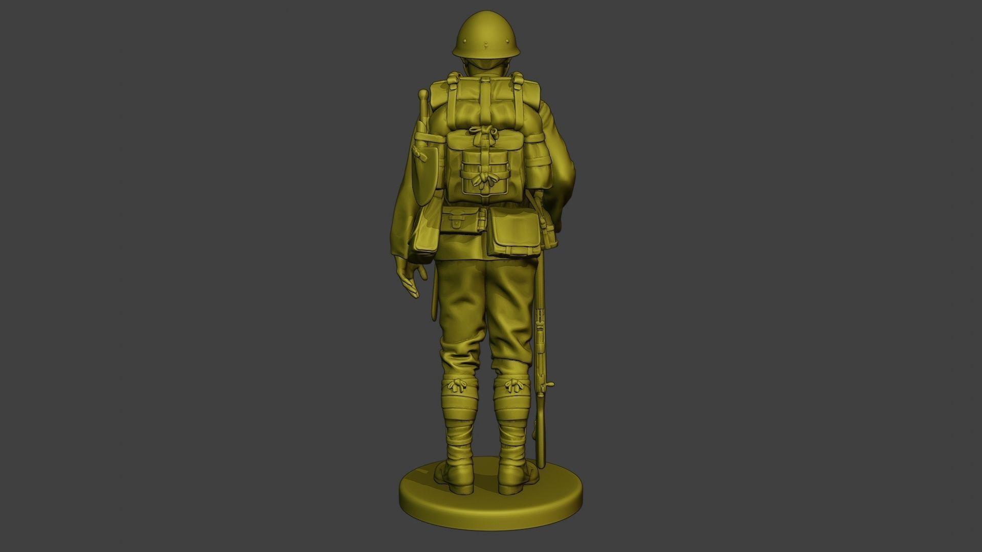 Japanese soldier ww2 Attention4 J1 3D print model_2