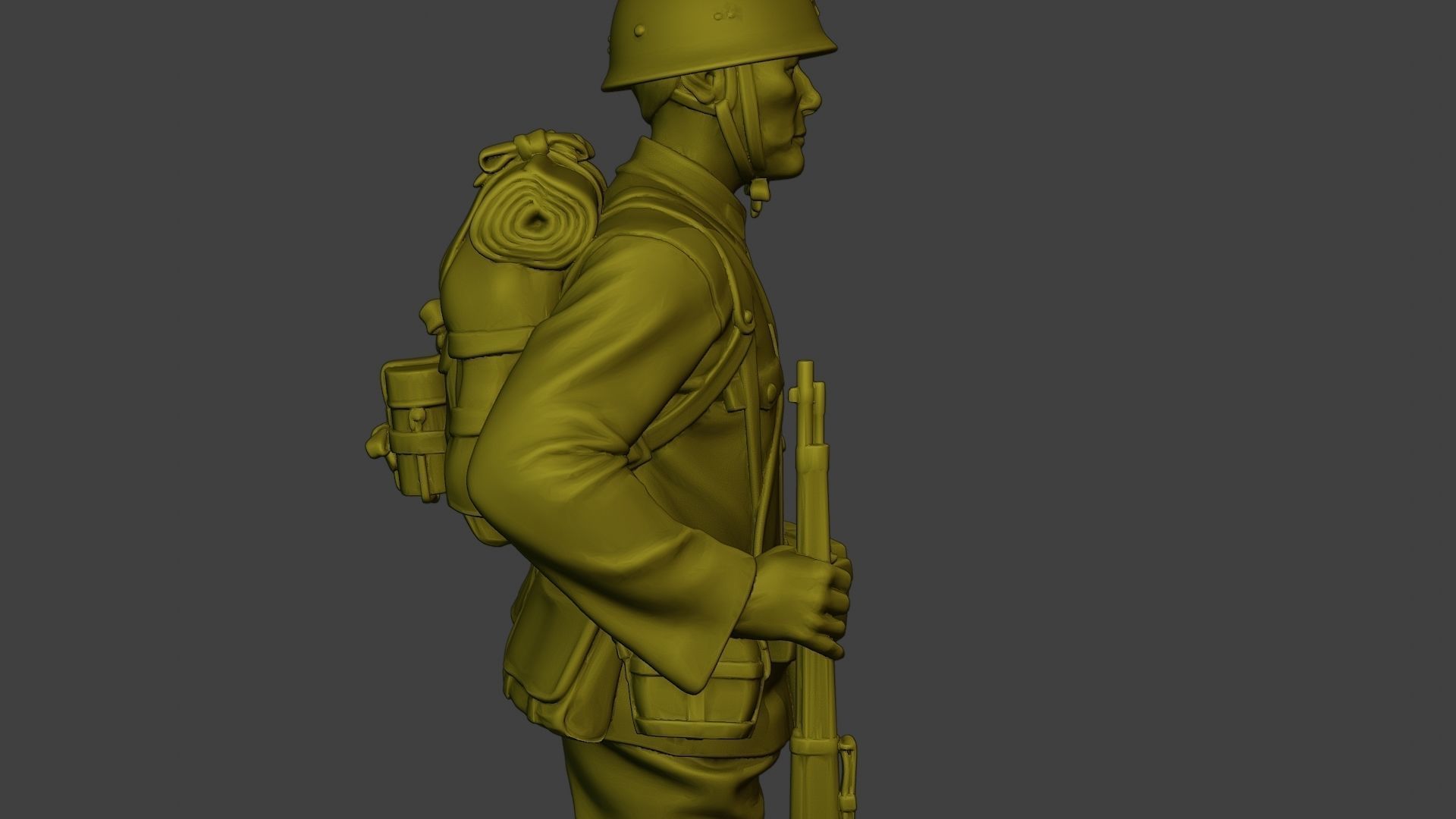 Japanese soldier ww2 Attention4 J1 3D print model_17