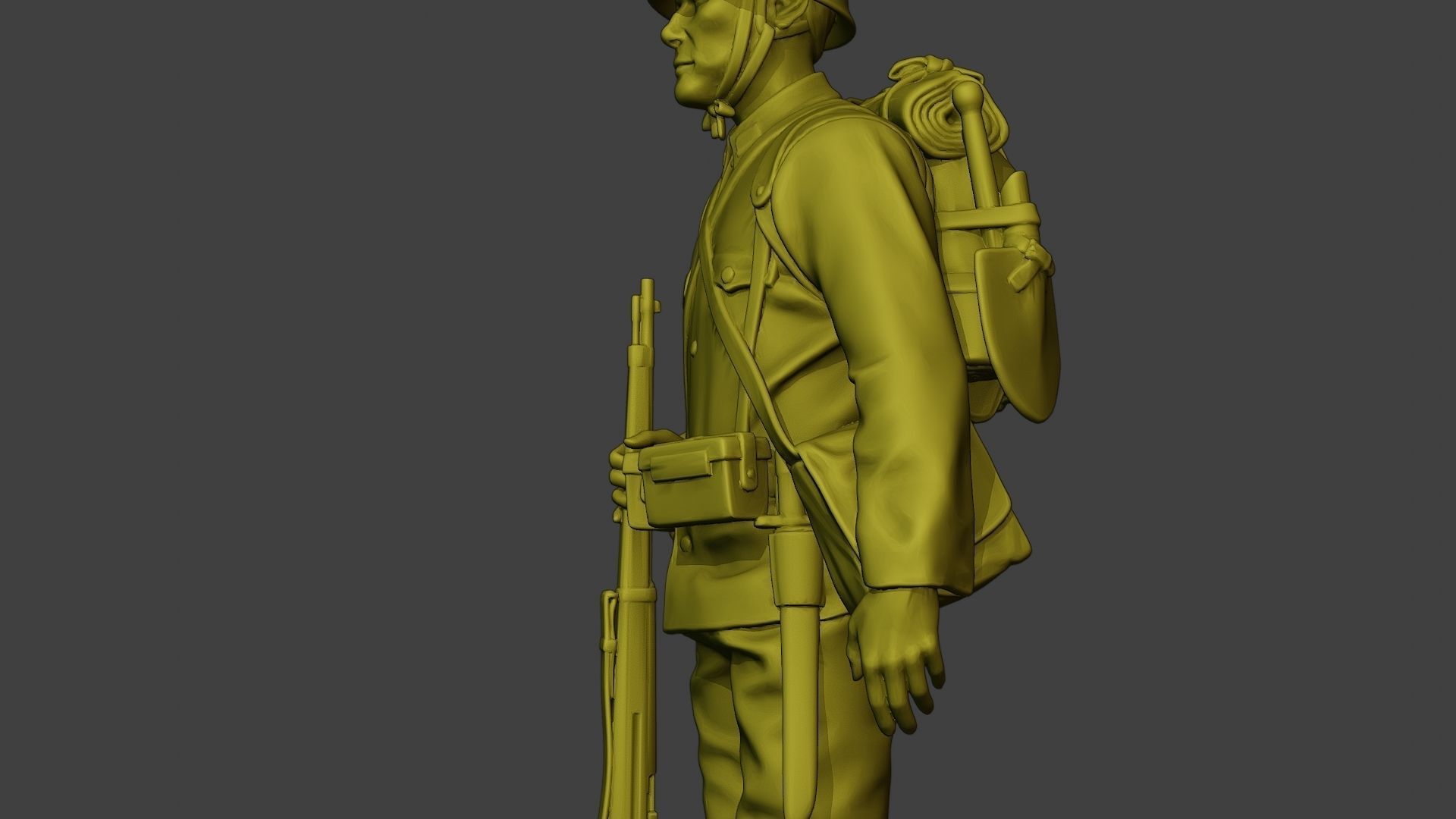 Japanese soldier ww2 Attention4 J1 3D print model_28